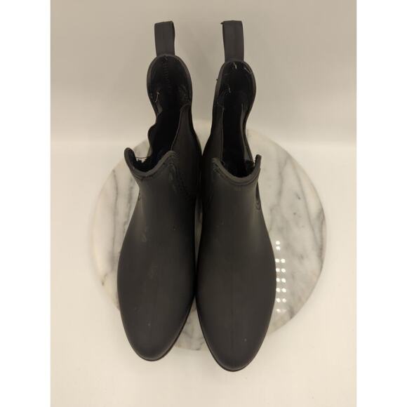 Jeffrey Campbell Boots Size 7 Women's Forecast Chelsea Waterproof Rain Black - Picture 4 of 14